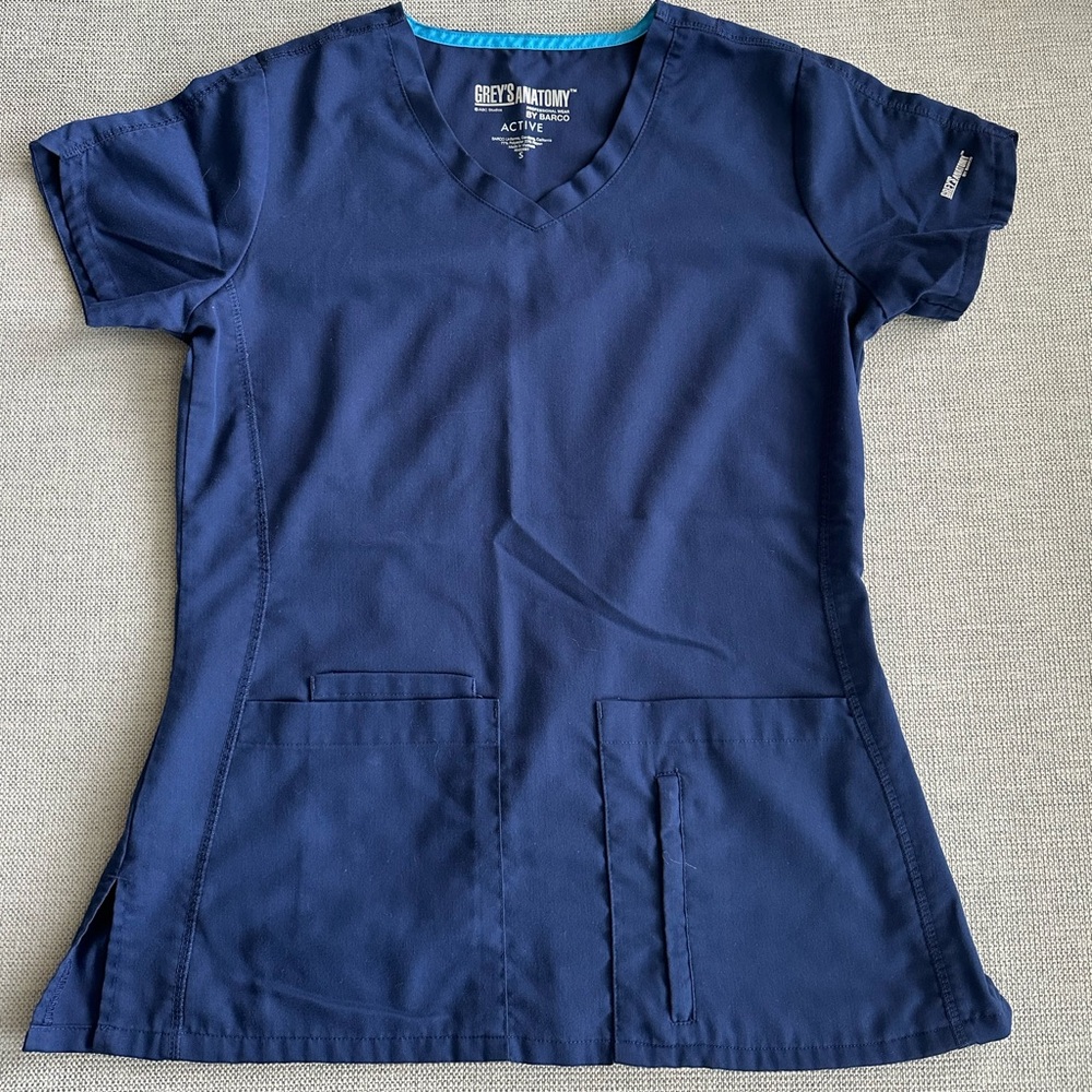 Grey's Anatomy Navy Scrub Top